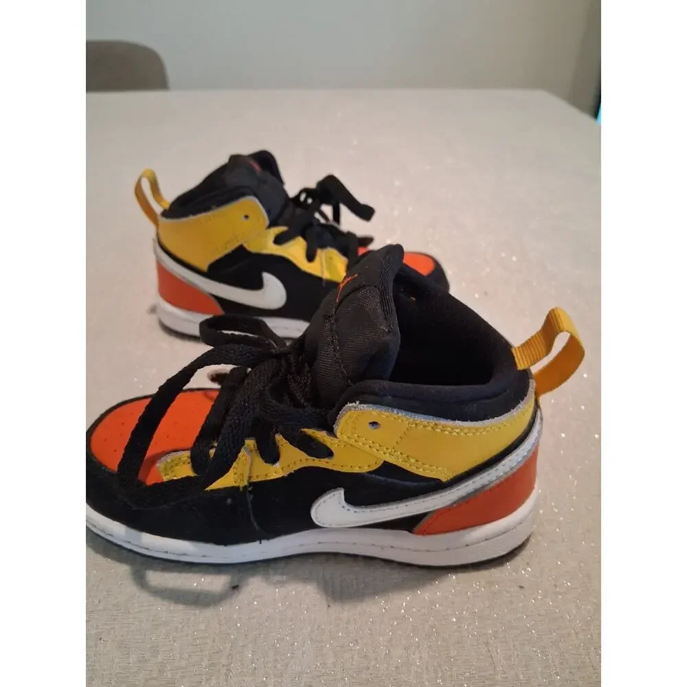Nike Air Jordan 1 Mid SE TD Amarillo Team Orange Toddler Size 8C BQ6933-087 Kids